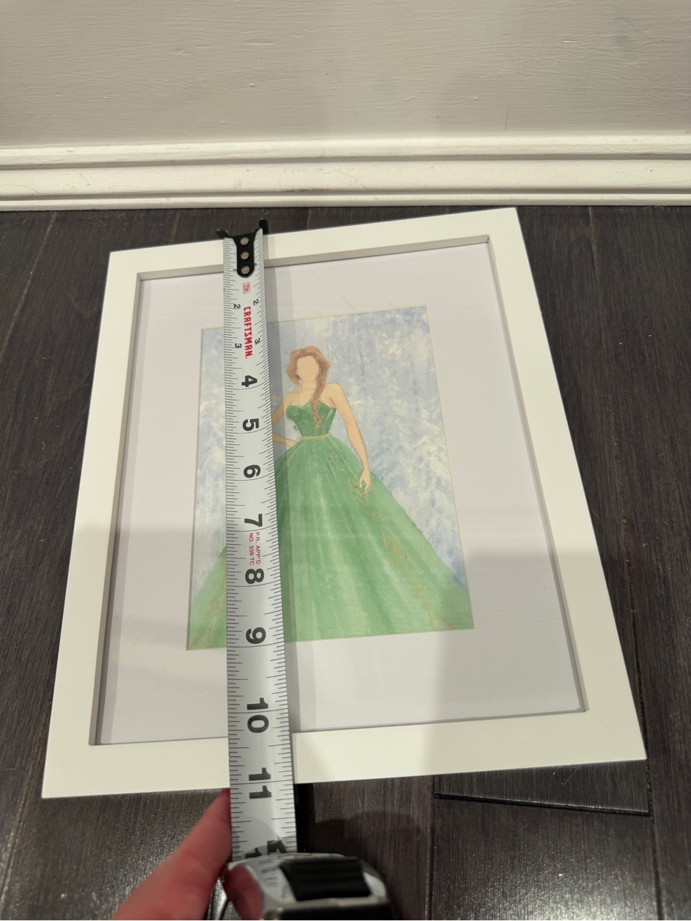 NWOT CUSTOM MADE Disney Princess Anna Frozen Watercolor Portrait Frame 11” x 9” - Picture 5 of 6